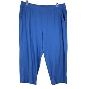 Women’s Plus SZ 2X Culottes, Gouchos, Lightblue by Appleseed Woman, Spandex blen